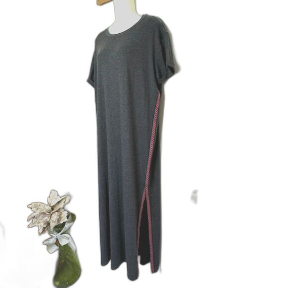 NATURAL LIFE FRANKIE KNIT MAXI DRESS HEATHER GRAY & PINK SIZE SMALL NWT - Picture 6 of 15